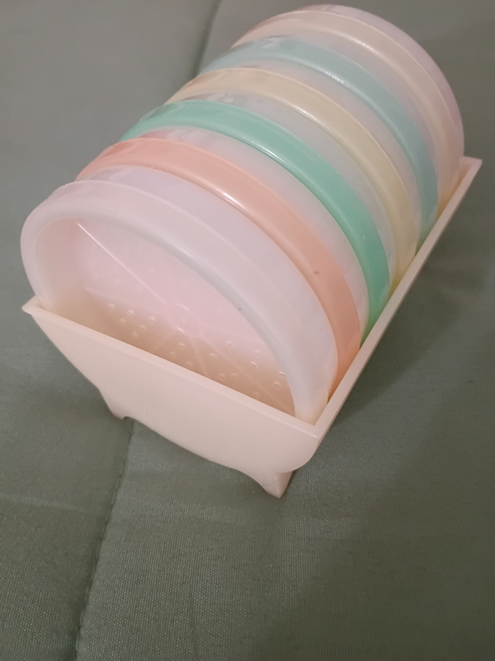 Vintage Pastel Tupperware Coasters